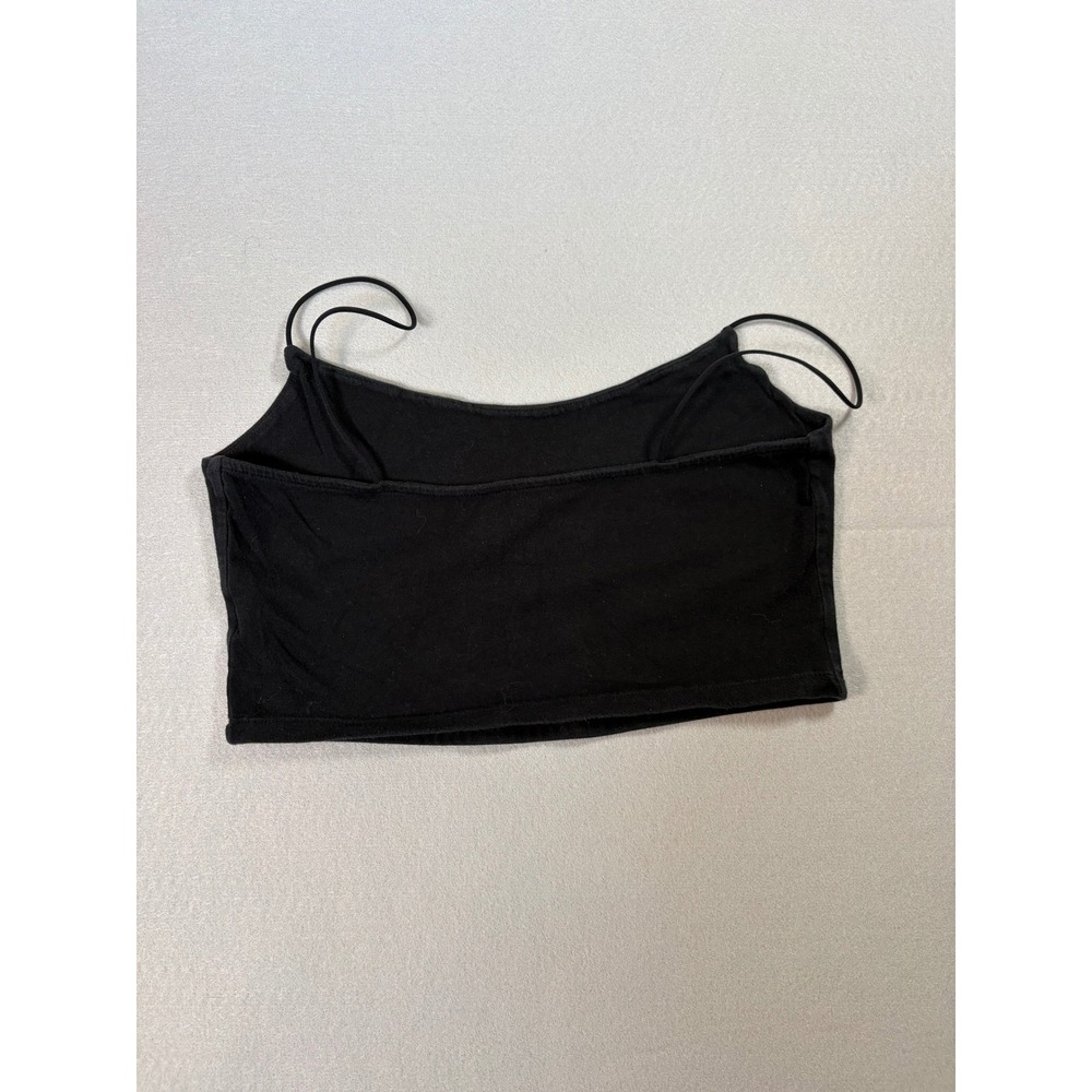 Aeropostale Seriously Soft Bungee Cami Black Cropped Tank Top Large - Picture 4 of 8